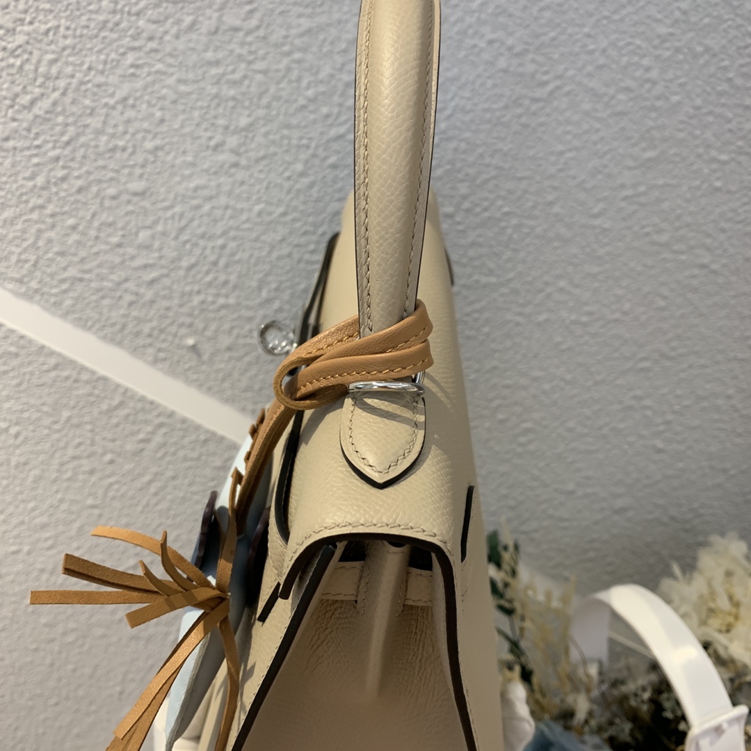 에르메스 켈리백25 엘리펀트그레이 은장 앱송